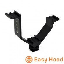 Camera Triple Mount Hot Shoe V Mount Bracket