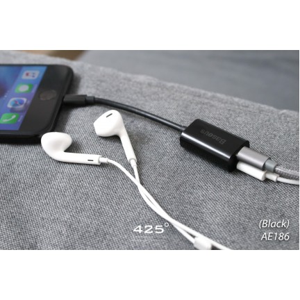 Baseus L36 2 in 1 Audio & Charger Socket Adapter Cable For iPhone
