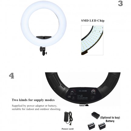 Ring Light Yidoblo FS-480II Black