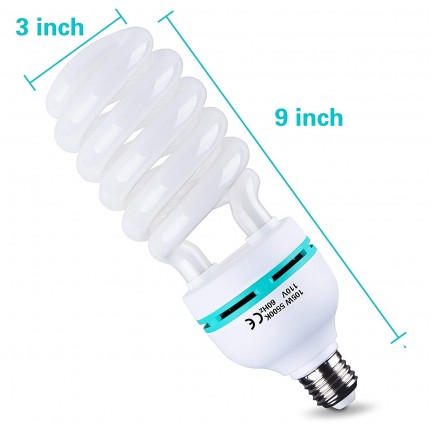 Light Bulb, 105W 5500K CFL Daylight for Photography Photo Video