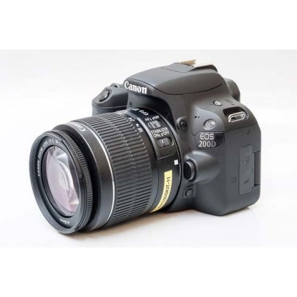 Canon EOS 200D EF-S 18-55mm STM Lens Kit - 24.2 MP, DSLR Camera, Black