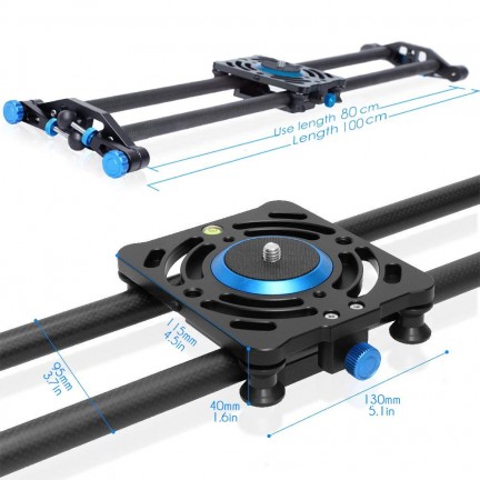 Selens 31.5"/80cm Carbon Fiber Camera Track Slider