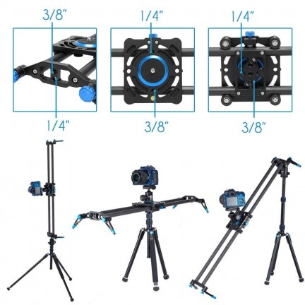 Selens 31.5"/80cm Carbon Fiber Camera Track Slider