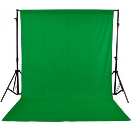 خلفية قماش اخضر بدون استاند مقاس عرض 3 طول 6 متر