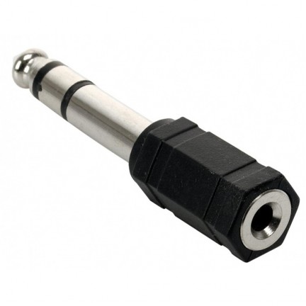 6.5mm Stereo Plug to 3.5mm Stereo Socket Adaptor