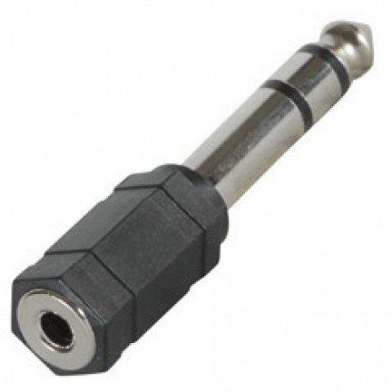 6.5mm Stereo Plug to 3.5mm Stereo Socket Adaptor