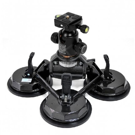 DSLR Car Three Suction Cups Stabilizer Auto Filming Sucker Mount Stand
