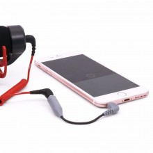 BOYA BY-CIP2 TRS to TRRS Cable Adapter for VideoMic GO Videomicro DSLR camera microphone to smartphone