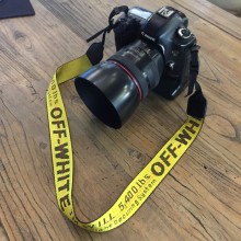 Off White Neoprene Neck Strap for cameras