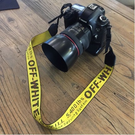 Off White Neoprene Neck Strap for cameras