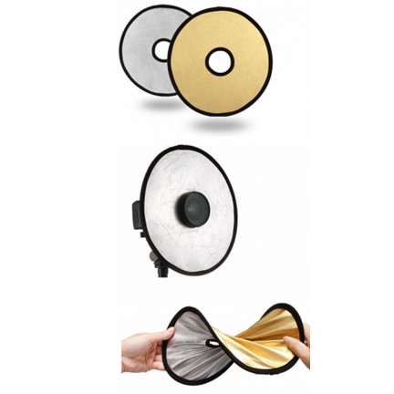 2in1 30cm Gold Silver Portable Folding Reflector