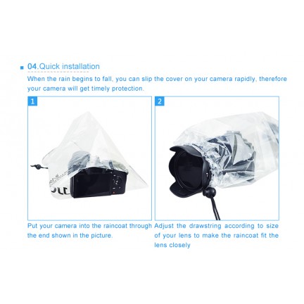 JJC Camera Raincoat Small DSLR with Lens Rain Cover