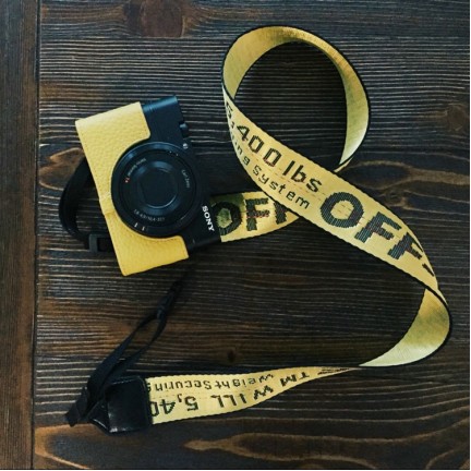 Off White Neoprene Neck Strap for cameras