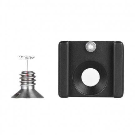 Cold Shoe Mount Adapter Base Bracket with 1/4" Mounting Screw 