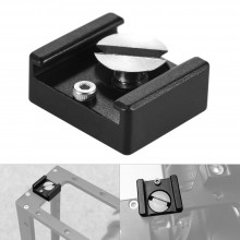 Cold Shoe Mount Adapter Base Bracket with 1/4" Mounting Screw 