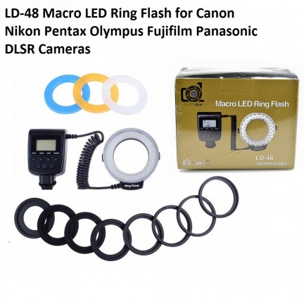 Lightdow LD-48 Macro LED Ring Flash Light with LCD Screen Display