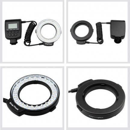 Lightdow LD-48 Macro LED Ring Flash Light with LCD Screen Display