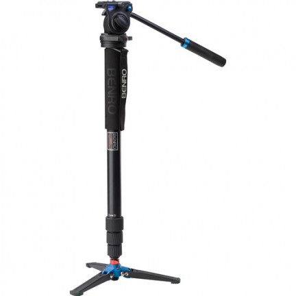 Benro A38TDS2 Series 3 Aluminum Monopod with 3-Leg Locking Base and S2 Video Head 