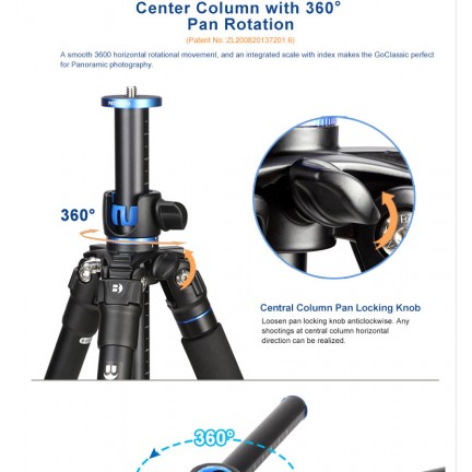 Benro GA257T Aluminum Tripod Professional Tripods