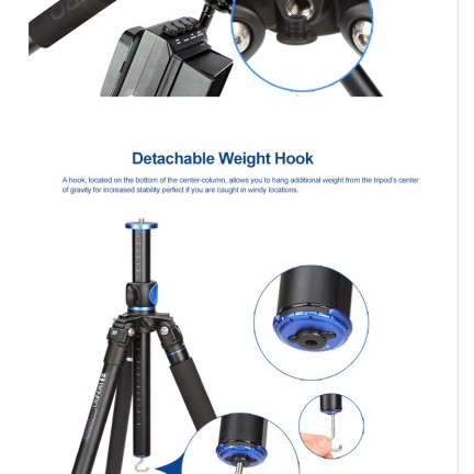 Benro GA257T Aluminum Tripod Professional Tripods